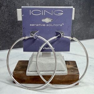 🚨3 for $15🚨 Claire's Silver Large Hoop Earrings